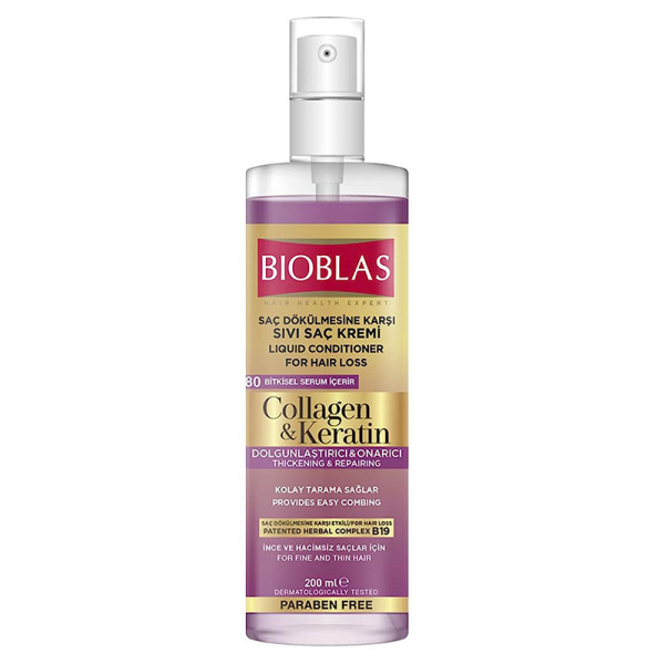 BIOBLAS Collagen + Keratin Flüssiger Conditioner Spray -  200 ml